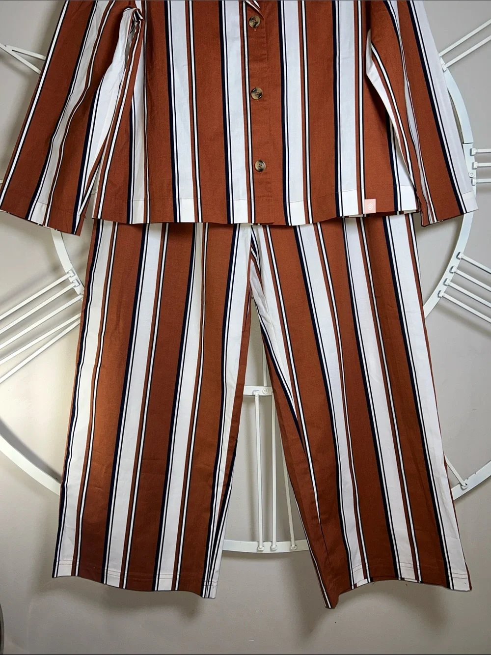 NWT ThirdLove Essential Cotton PJ Set in Sedona Stripe